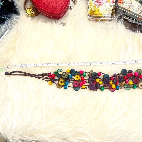 Handmade Colorful Wood 🪵 Women’s Necklace - Picture 5 of 6